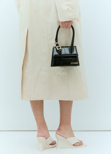 Jacquemus 르 치키토 미디엄 부클레 핸드백 블랙 jac0256086