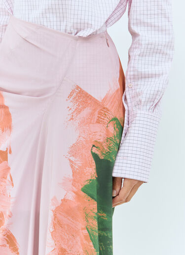 Dries Van Noten Long Draped Skirt Pink dvn0258013
