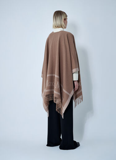 Max Mara Hilde Logo Motif Scarf Camel max0261035