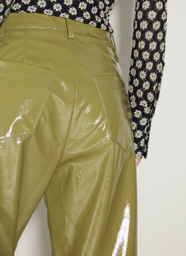 Song for the Mute Glossy Vinyl Pants Olive sfm0254006