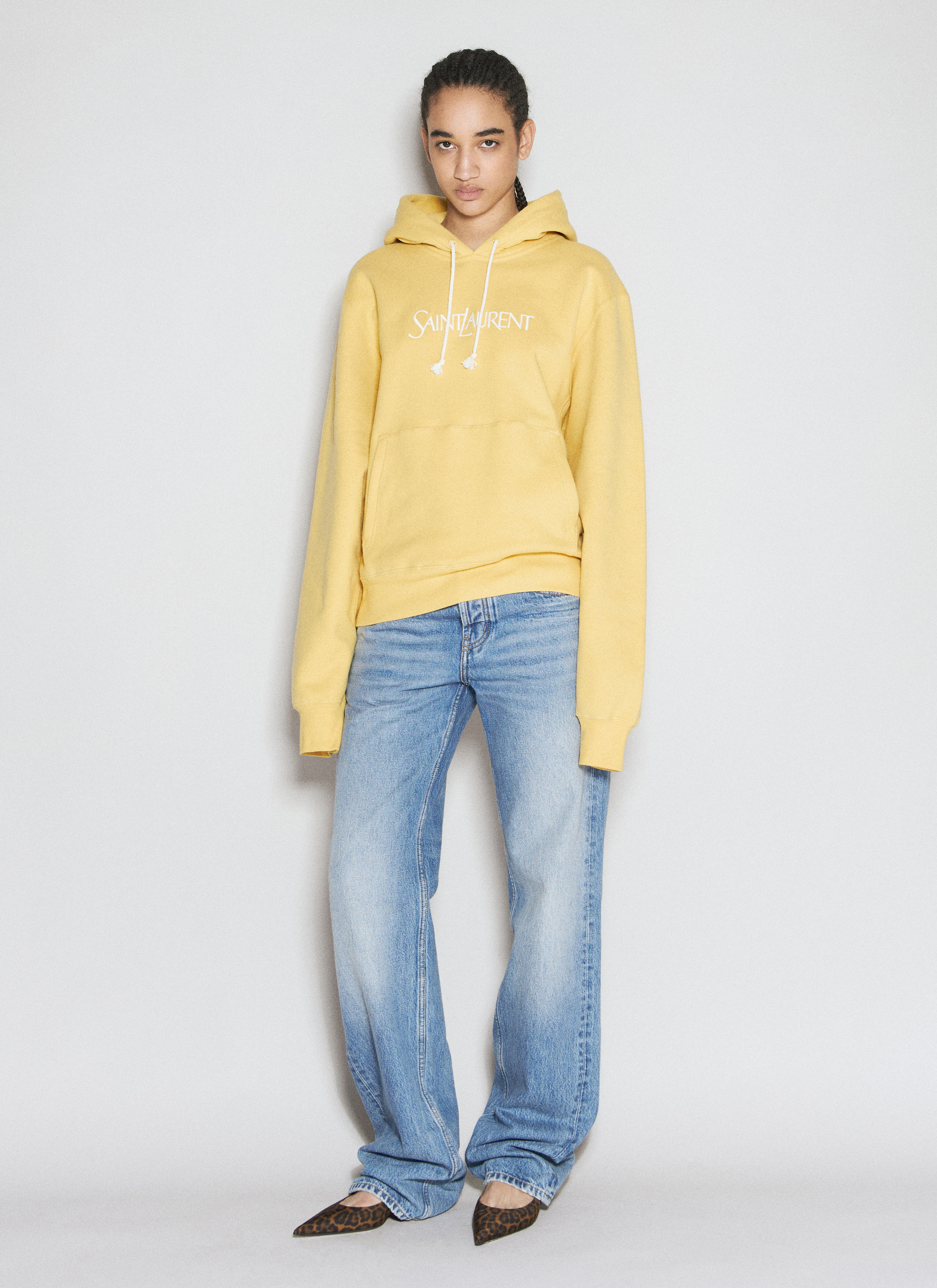 Saint laurent yellow sweatshirt sale