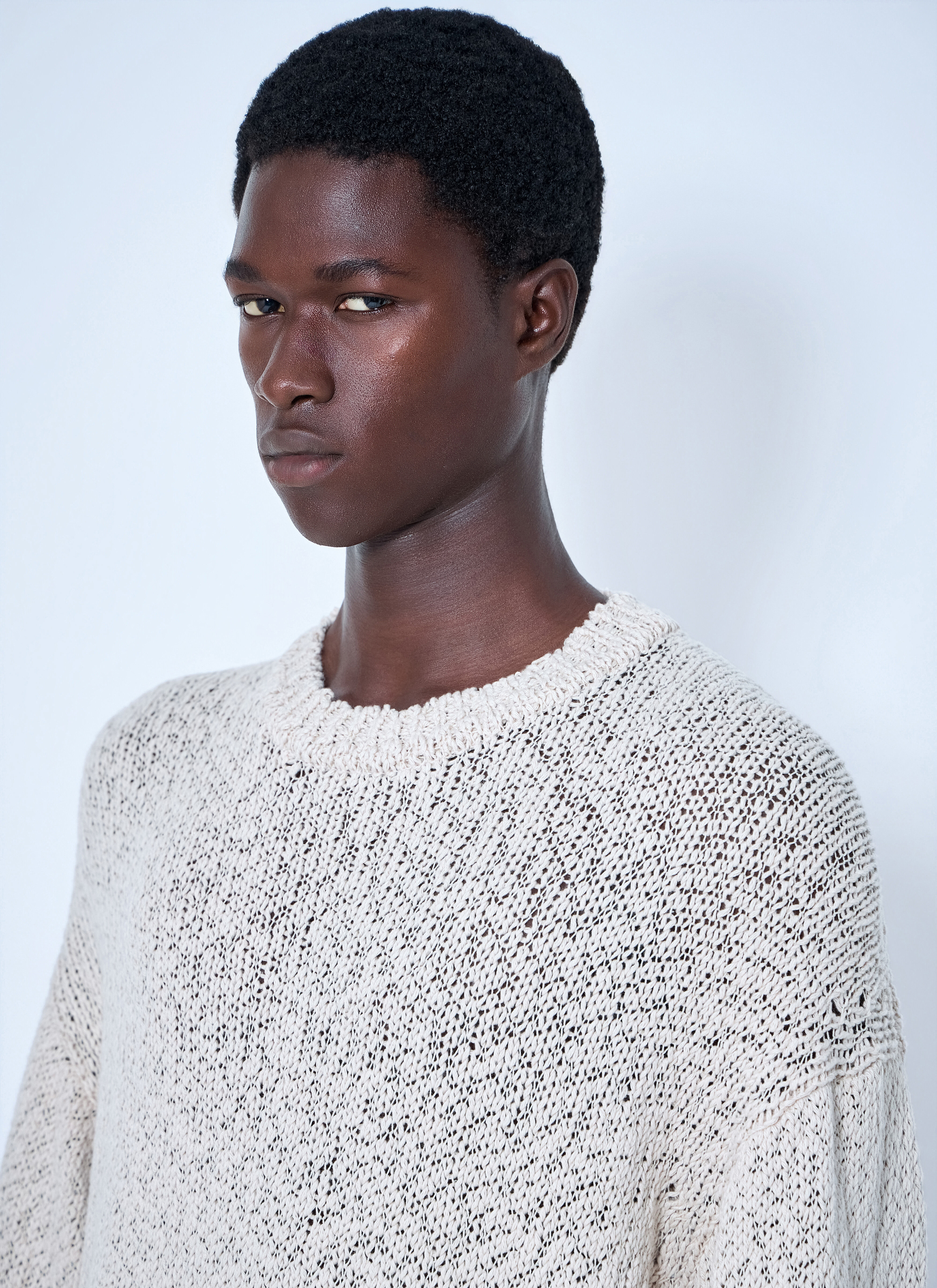 Homme Plissé Issey Miyake Men's' Risotto Knit Top in Beige | LN-CC®