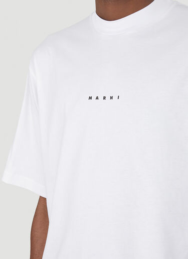 Marni 로고 프린트 티셔츠 화이트 mni0147011