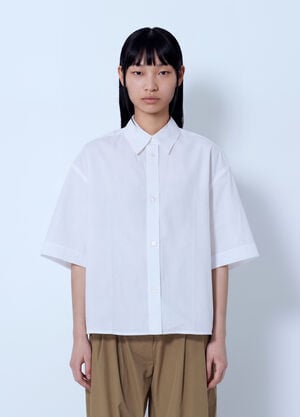 Studio Nicholson Tocoa Short Sleeve Square Cut Shirt White stn0265008