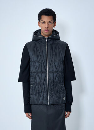 Moncler x Rick Owens Geocamo Flight Quilted Hooded Gilet Black mcs0363007