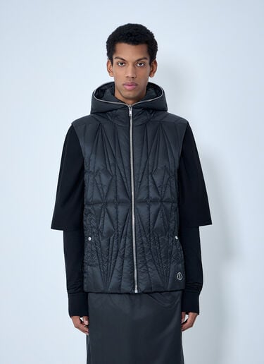 Moncler x Rick Owens Geocamo Flight Quilted Hooded Gilet Black mcs0363007