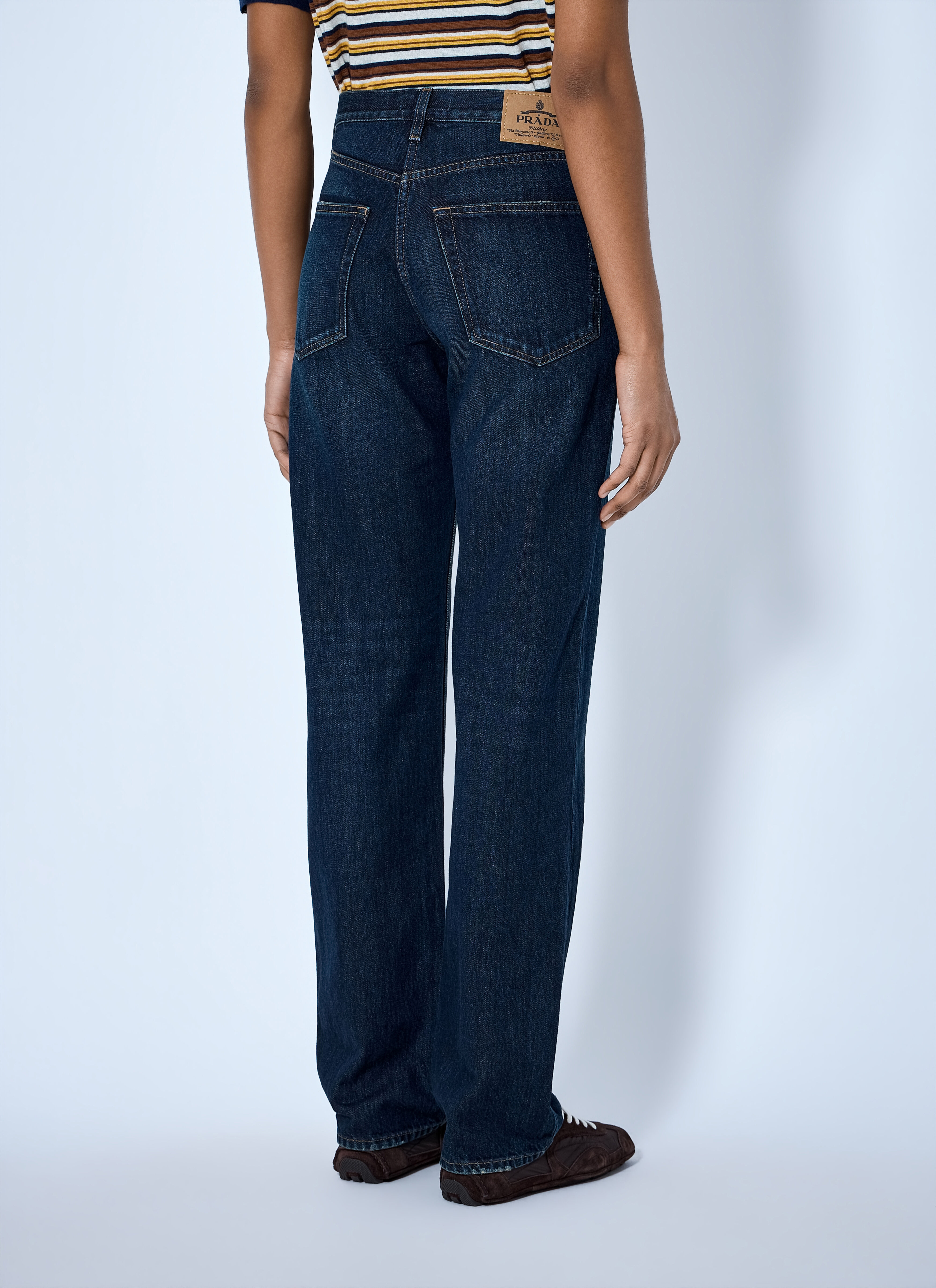 Prada Women's' Straight-Leg Washed Denim Jeans in Blue | LN-CC®
