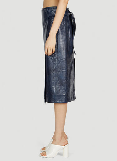 Bottega Veneta Embossed Skirt Dark Blue bov0252068
