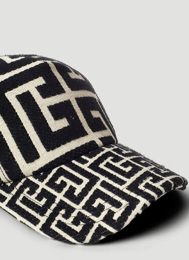 Mix Monogram Baseball Cap Balmain Mix Monogram Baseball Cap Black bln0153022