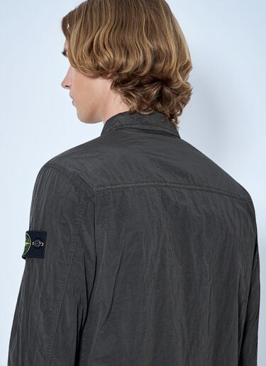 LN-CC® - Stone Island: Technical Overshirt with Patch Pocket - Grey Stone Island Technical Overshirt with Patch Pocket Grey sto0165001