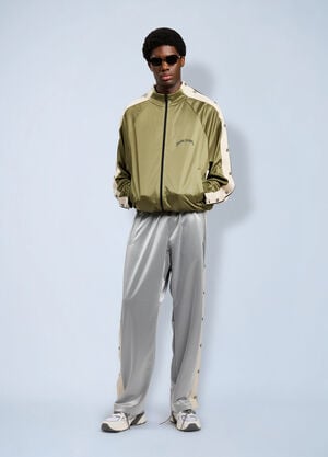 Palm Angels Curved Logo Boxe Track Jacket Green pma0164152