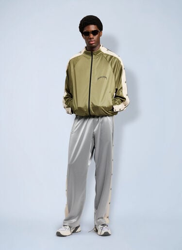 Palm Angels Curved Logo Boxe Track Jacket Green pma0164152
