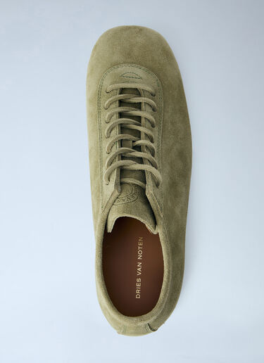 Dries Van Noten Suede Low-Top Trainers Khaki dvn0163029