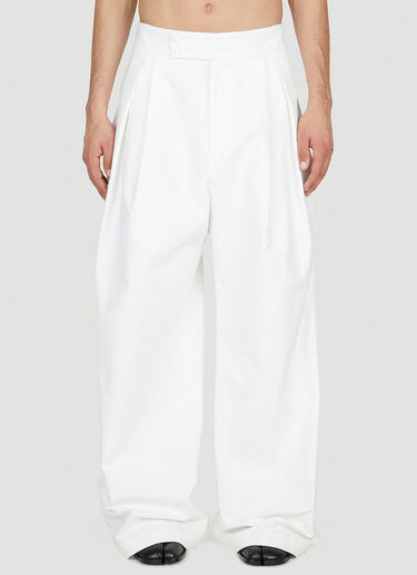 Double Pleat Pants Aaron Esh Double Pleat Pants White ash0152005