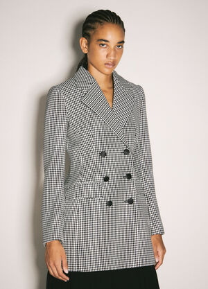 GANNI Houndstooth Blazer Black gan0260008