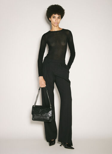 Saint Laurent Niki Medium Shoulder Bag Black sla0241061
