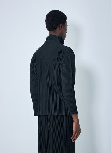 Homme Plissé Issey Miyake Pleated Zip-Up Jacket Black hmp0164008
