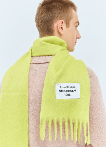 Acne Studios Skinny Fringe Alpaca Scarf Yellow acn0158025