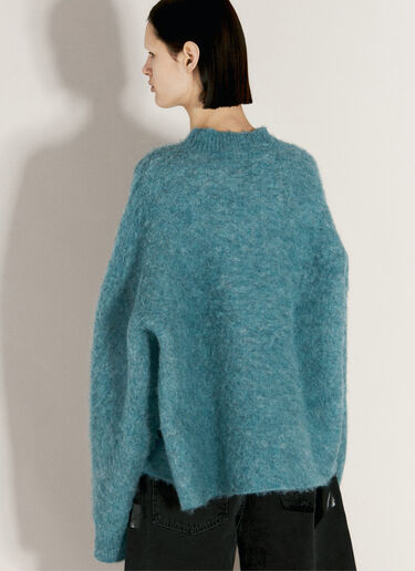 Martine Rose Boxy V Neck Sweater Blue mtr0255006