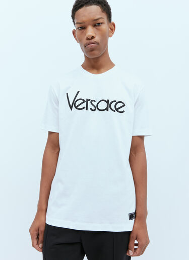 Versace 1978 Re-Edition 로고 티셔츠 화이트 ver0154004