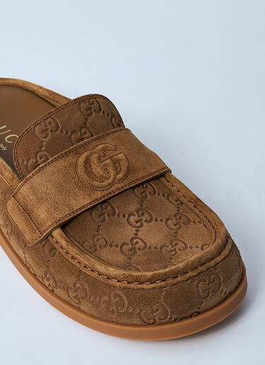 Gucci Sabot With Double G Mules Brown guc0259040