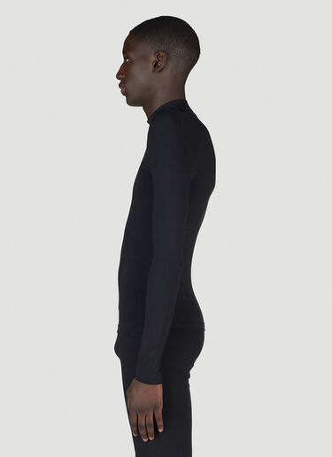 Balenciaga Rounded Shoulder Highneck Sweater Black bal0154008