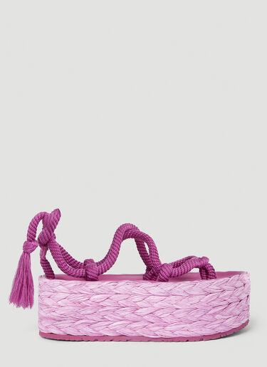 Isabel Marant Elif Platform Sandals Pink ibm0251033