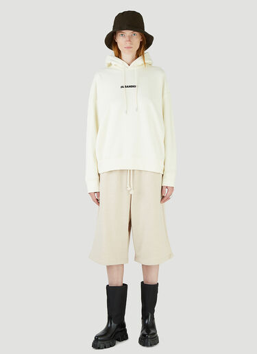 Jil Sander+ Logo Hooded Sweatshirt Beige jsp0245015