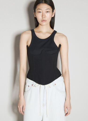 adidas Originals Branded Corset Top Black