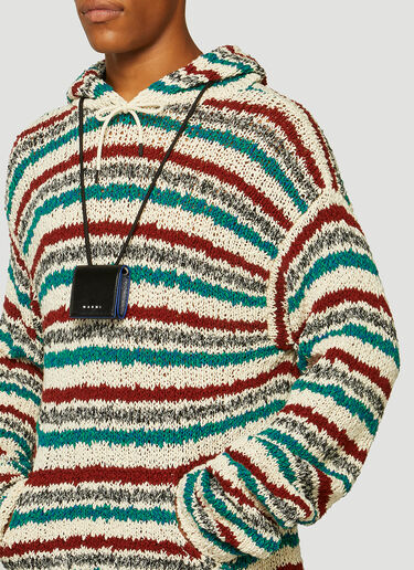 Marni Elongated-Sleeve Striped Sweater White mni0147009