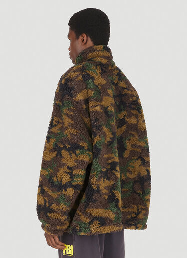 Balenciaga Camouflage Fleece Jacket Khaki bal0147006
