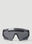 Prada Linea Rossa Wrap-Around Rimless Sunglasses Black lpl0351006