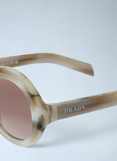 LN-CC® - Prada: PR D08SU Round Sunglasses - Beige Prada PR D08SU Round Sunglasses Beige lpr0366005