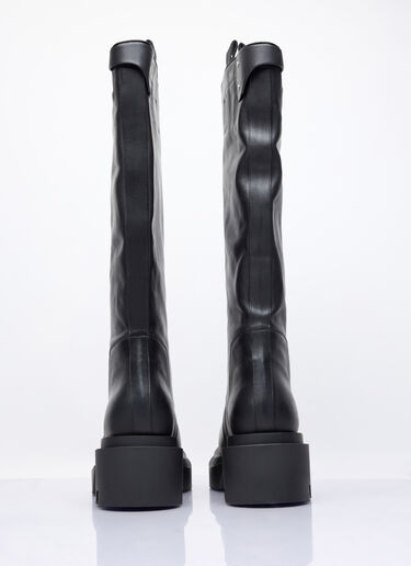 Rick Owens Knee-High Pull-On Begun Boots Black ric0157028