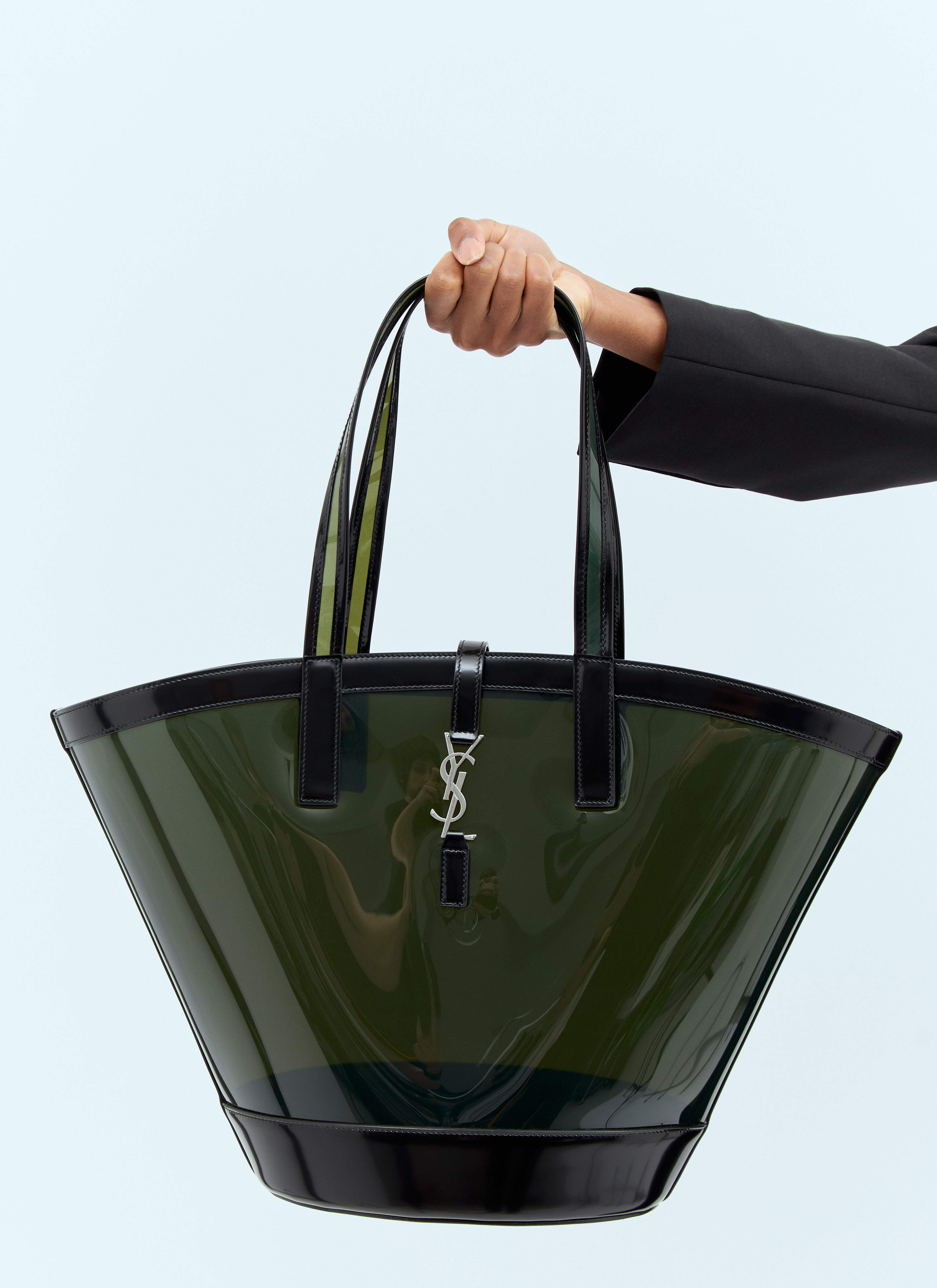 Saint Laurent Women s Medium Panier Tote Bag in Green LN CC