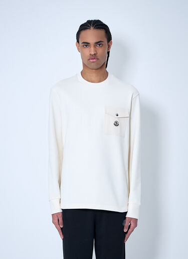 Moncler ロゴパッチ スウェットシャツ  ホワイト mon0160028