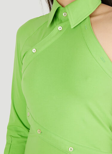 Ninamounah Dragon Button Dress Green nmo0248008