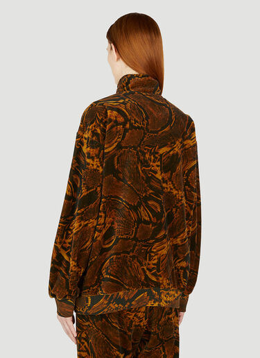 Aries x Juicy Couture Psysnake Half Zip Sweatshirt Brown ajy0352001