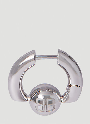 Balenciaga Cut XS Hoop Earrings Silver bal0149075