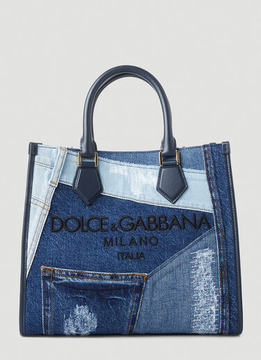 Dolce & Gabbana Patchwork Denim Tote Bag Blue dol0247044