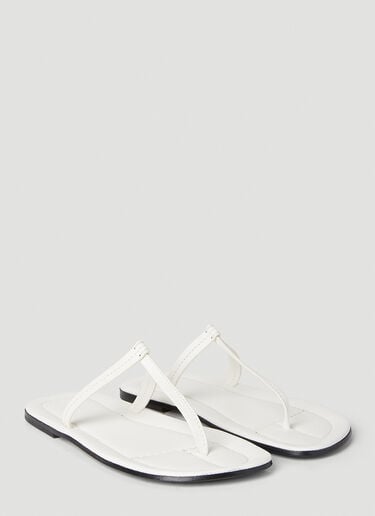 TOTEME T-Strap Sandals White tot0252019