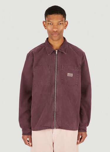 Stüssy 워시드 지퍼 오버셔츠 퍼플 sts0151003