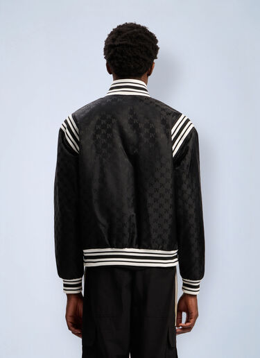 Monogram Jacquard Bomber Jacket Palm Angels Monogram Jacquard Bomber Jacket Black pma0162026