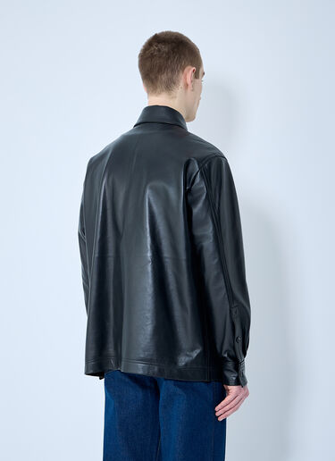Bottega Veneta Leather Pyjama Shirt Black bov0159010