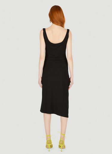 Rabanne Gathered Mid Length Dress Black pac0248017