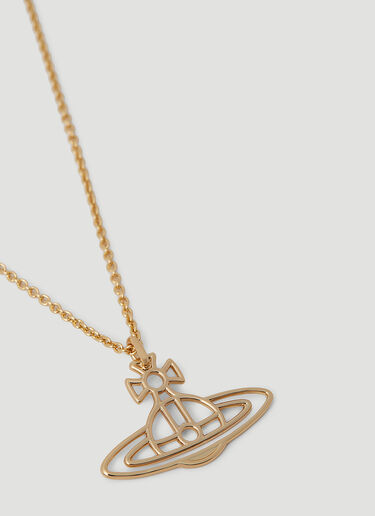 Vivienne Westwood Thin Lines Flat Orb Necklace Gold vvw0354001