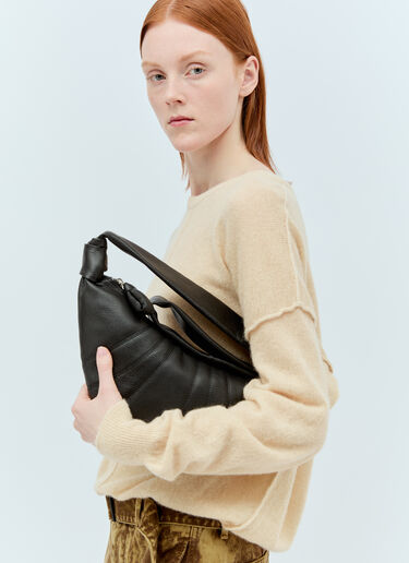 Lemaire Small Croissant Shoulder Bag Black lem0360008