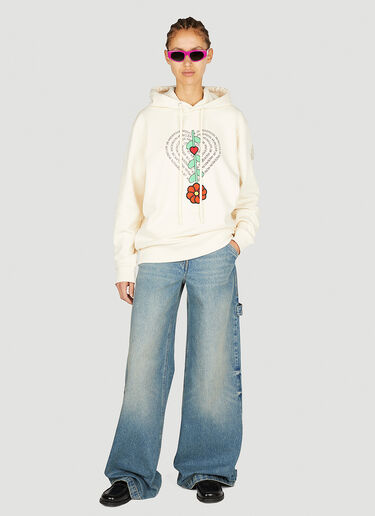 1 Moncler JW Anderson 图案印花连帽运动衫 乳白色 mjw0352002
