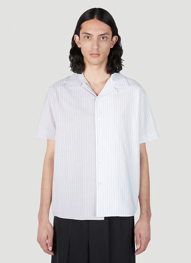 MM6 Maison Margiela Asymmetric Striped Shirt White mmm0151004