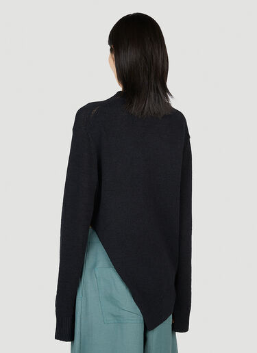 Studio Nicholson Asymmetric Sweater Dark Blue stn0252004